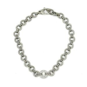 Lagos Enso Diamond Circle Link Bracelet